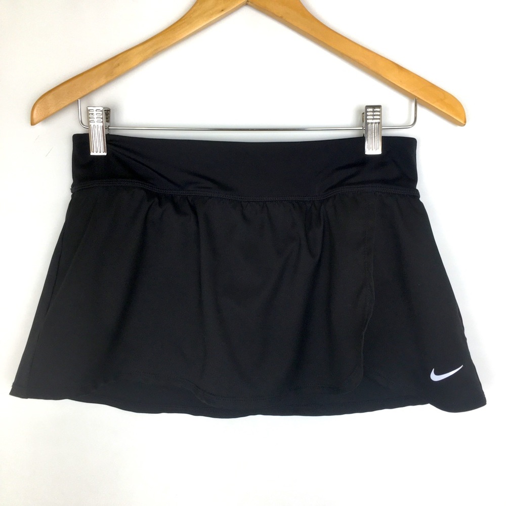 Nike Black Athletic Skirt with White Swoosh